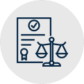 Practice areas icon featuring a justice scale for comprehensive services - Aminu Law Firm, PLLC